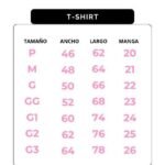 Tabla de medidas tshirts. (Pidiendo variar 2 cm aprox)
