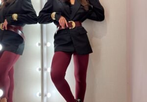 Legging stirrup pants bordó